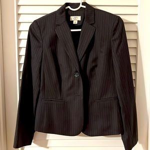 🎉2X Host Pick🎉Ann Taylor LOFT Grey & Light Blue Blazer. Size 4P